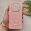 قاب گوشی Redmi Note 14 Pro 4G شیائومی نگین دار سواروسکی SWAROVSKI پلاک فلزی صورتی کد 151547