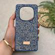 قاب گوشی Redmi Note 14 Pro 4G شیائومی نگین دار سواروسکی SWAROVSKI پلاک فلزی سرمه ای کد 151548