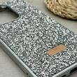 قاب گوشی Redmi Note 13 Pro 4G - Poco M6 Pro 4G - Redmi Note 14S شیائومی نگین دار سواروسکی SWAROVSKI پلاک فلزی نقره ای کد 151550