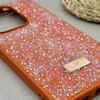 قاب گوشی Redmi Note 13 Pro 4G - Poco M6 Pro 4G - Redmi Note 14S شیائومی نگین دار سواروسکی SWAROVSKI پلاک فلزی نارنجی کد 151556
