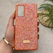 قاب گوشی Redmi Note 11 Pro 4G Global - Redmi Note 11 Pro 5G Global - Redmi Note 11E Pro - Redmi Note 12 Pro 4G شیائومی نگین دار سواروسکی SWAROVSKI پلاک فلزی نارنجی کد 151557