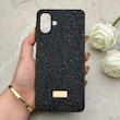 قاب گوشی Galaxy A07 سامسونگ نگین دار سواروسکی SWAROVSKI پلاک فلزی مشکی کد 150786