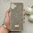قاب گوشی Galaxy A07 سامسونگ نگین دار سواروسکی SWAROVSKI پلاک فلزی طلایی کد 150787