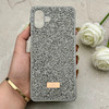 قاب گوشی Galaxy A07 سامسونگ نگین دار سواروسکی SWAROVSKI پلاک فلزی خاکستری کد 150789