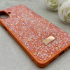قاب گوشی Galaxy A07 سامسونگ نگین دار سواروسکی SWAROVSKI پلاک فلزی نارنجی کد 150790