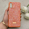 قاب گوشی Galaxy A07 سامسونگ نگین دار سواروسکی SWAROVSKI پلاک فلزی نارنجی کد 150790