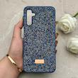 قاب گوشی Galaxy A14 سامسونگ نگین دار سواروسکی SWAROVSKI پلاک فلزی سرمه ای کد 150793