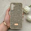 قاب گوشی Galaxy A14 سامسونگ نگین دار سواروسکی SWAROVSKI پلاک فلزی طلایی کد 150795