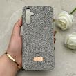 قاب گوشی Galaxy A14 سامسونگ نگین دار سواروسکی SWAROVSKI پلاک فلزی خاکستری کد 150796