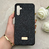قاب گوشی Galaxy A14 سامسونگ نگین دار سواروسکی SWAROVSKI پلاک فلزی مشکی کد 150797