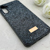 قاب گوشی Galaxy A14 سامسونگ نگین دار سواروسکی SWAROVSKI پلاک فلزی مشکی کد 150797