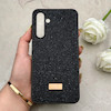 قاب گوشی Galaxy A16 سامسونگ نگین دار سواروسکی SWAROVSKI پلاک فلزی مشکی کد 150799