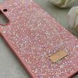 قاب گوشی Galaxy A16 سامسونگ نگین دار سواروسکی SWAROVSKI پلاک فلزی صورتی کد 150801