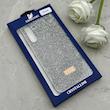 قاب گوشی Galaxy A16 سامسونگ نگین دار سواروسکی SWAROVSKI پلاک فلزی خاکستری کد 150803