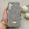 قاب گوشی Galaxy A16 سامسونگ نگین دار سواروسکی SWAROVSKI پلاک فلزی خاکستری کد 150803
