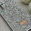قاب گوشی Galaxy A16 سامسونگ نگین دار سواروسکی SWAROVSKI پلاک فلزی نقره ای کد 150804