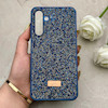 قاب گوشی Galaxy A16 سامسونگ نگین دار سواروسکی SWAROVSKI پلاک فلزی سرمه ای کد 150805
