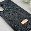 قاب گوشی Galaxy A17 سامسونگ نگین دار سواروسکی SWAROVSKI پلاک فلزی مشکی کد 150808