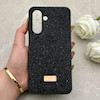قاب گوشی Galaxy A17 سامسونگ نگین دار سواروسکی SWAROVSKI پلاک فلزی مشکی کد 150808