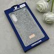قاب گوشی Galaxy A17 سامسونگ نگین دار سواروسکی SWAROVSKI پلاک فلزی خاکستری کد 150809