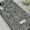 قاب گوشی Galaxy A17 سامسونگ نگین دار سواروسکی SWAROVSKI پلاک فلزی خاکستری کد 150809
