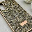 قاب گوشی Galaxy A17 سامسونگ نگین دار سواروسکی SWAROVSKI پلاک فلزی طلایی کد 150811