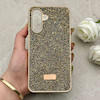 قاب گوشی Galaxy A17 سامسونگ نگین دار سواروسکی SWAROVSKI پلاک فلزی طلایی کد 150811