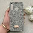 قاب گوشی Galaxy A20S سامسونگ نگین دار سواروسکی SWAROVSKI پلاک فلزی خاکستری کد 150814