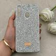 قاب گوشی Galaxy A20S سامسونگ نگین دار سواروسکی SWAROVSKI پلاک فلزی نقره ای کد 152950