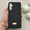 قاب گوشی Galaxy A25 سامسونگ نگین دار سواروسکی SWAROVSKI پلاک فلزی مشکی کد 152954