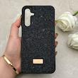 قاب گوشی Galaxy A25 سامسونگ نگین دار سواروسکی SWAROVSKI پلاک فلزی مشکی کد 152954
