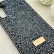 قاب گوشی Galaxy A25 سامسونگ نگین دار سواروسکی SWAROVSKI پلاک فلزی مشکی کد 152954
