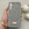قاب گوشی Galaxy A25 سامسونگ نگین دار سواروسکی SWAROVSKI پلاک فلزی خاکستری کد 152956