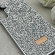 قاب گوشی Galaxy A25 سامسونگ نگین دار سواروسکی SWAROVSKI پلاک فلزی نقره ای کد 152957