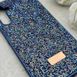 قاب گوشی Galaxy A25 سامسونگ نگین دار سواروسکی SWAROVSKI پلاک فلزی سرمه ای کد 152958
