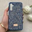 قاب گوشی Galaxy A25 سامسونگ نگین دار سواروسکی SWAROVSKI پلاک فلزی سرمه ای کد 152958