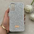 قاب گوشی Galaxy A34 سامسونگ نگین دار سواروسکی SWAROVSKI پلاک فلزی نقره ای کد 152963