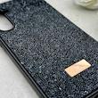 قاب گوشی Galaxy A35 سامسونگ نگین دار سواروسکی SWAROVSKI پلاک فلزی مشکی کد 152966