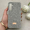 قاب گوشی Galaxy A35 سامسونگ نگین دار سواروسکی SWAROVSKI پلاک فلزی خاکستری کد 152967