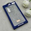 قاب گوشی Galaxy A36 سامسونگ نگین دار سواروسکی SWAROVSKI پلاک فلزی خاکستری کد 152971