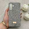 قاب گوشی Galaxy A36 سامسونگ نگین دار سواروسکی SWAROVSKI پلاک فلزی خاکستری کد 152971
