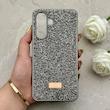 قاب گوشی Galaxy A36 سامسونگ نگین دار سواروسکی SWAROVSKI پلاک فلزی خاکستری کد 152971