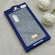 قاب گوشی Galaxy A36 سامسونگ نگین دار سواروسکی SWAROVSKI پلاک فلزی سرمه ای کد 152972
