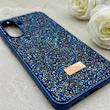 قاب گوشی Galaxy A36 سامسونگ نگین دار سواروسکی SWAROVSKI پلاک فلزی سرمه ای کد 152972