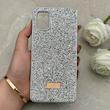 قاب گوشی Galaxy A51 سامسونگ نگین دار سواروسکی SWAROVSKI پلاک فلزی نقره ای کد 152973