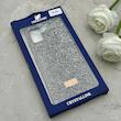 قاب گوشی Galaxy A51 سامسونگ نگین دار سواروسکی SWAROVSKI پلاک فلزی خاکستری کد 152974