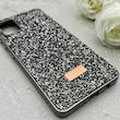 قاب گوشی Galaxy A51 سامسونگ نگین دار سواروسکی SWAROVSKI پلاک فلزی خاکستری کد 152974