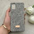 قاب گوشی Galaxy A51 سامسونگ نگین دار سواروسکی SWAROVSKI پلاک فلزی خاکستری کد 152974