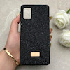 قاب گوشی Galaxy A51 سامسونگ نگین دار سواروسکی SWAROVSKI پلاک فلزی مشکی کد 152975
