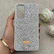 قاب گوشی Galaxy A54 سامسونگ نگین دار سواروسکی SWAROVSKI پلاک فلزی نقره ای کد 152983